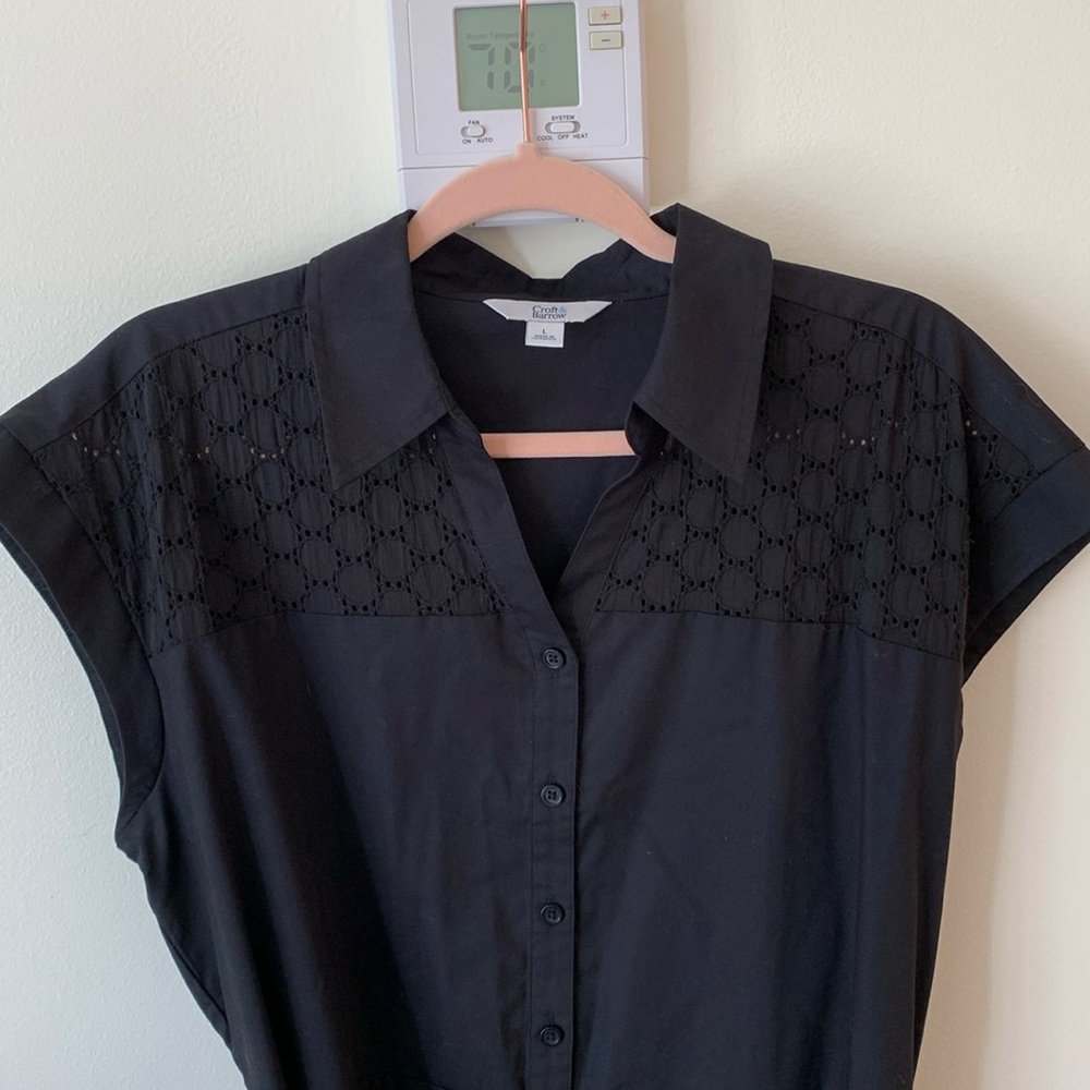 Croft & Barrow black dress with pockets